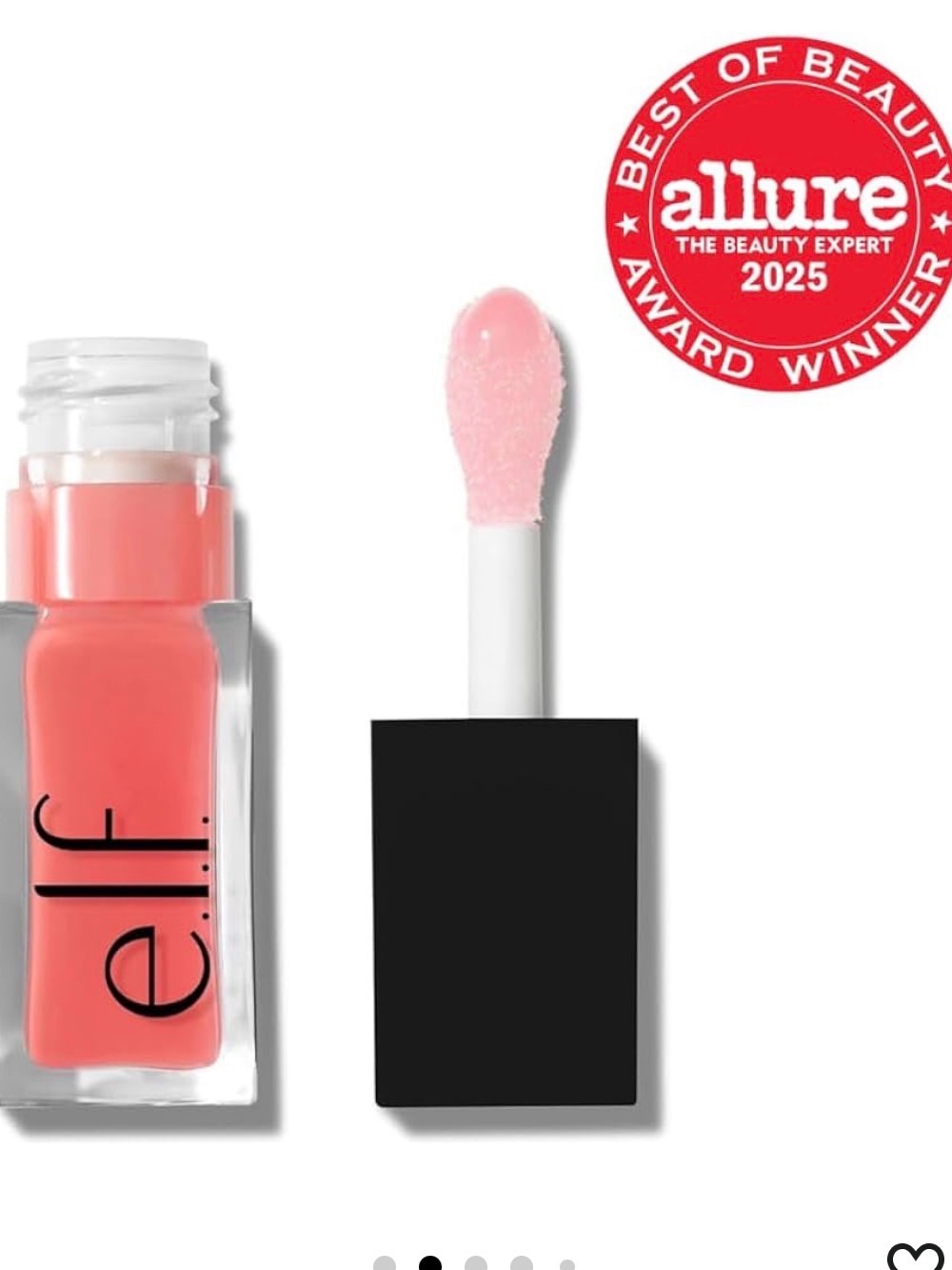 $3 ADD ON ELF Soft Coral Lip Oil Gloss - Sheer Pink-Coral Shine